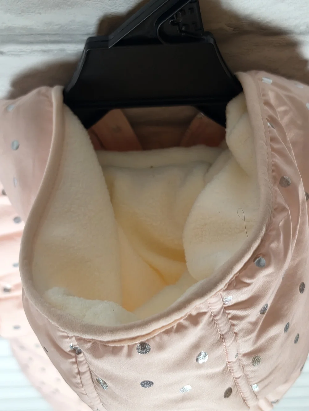 Carter's Light Pink Metallic Dot Puffer One-Piece Bunting